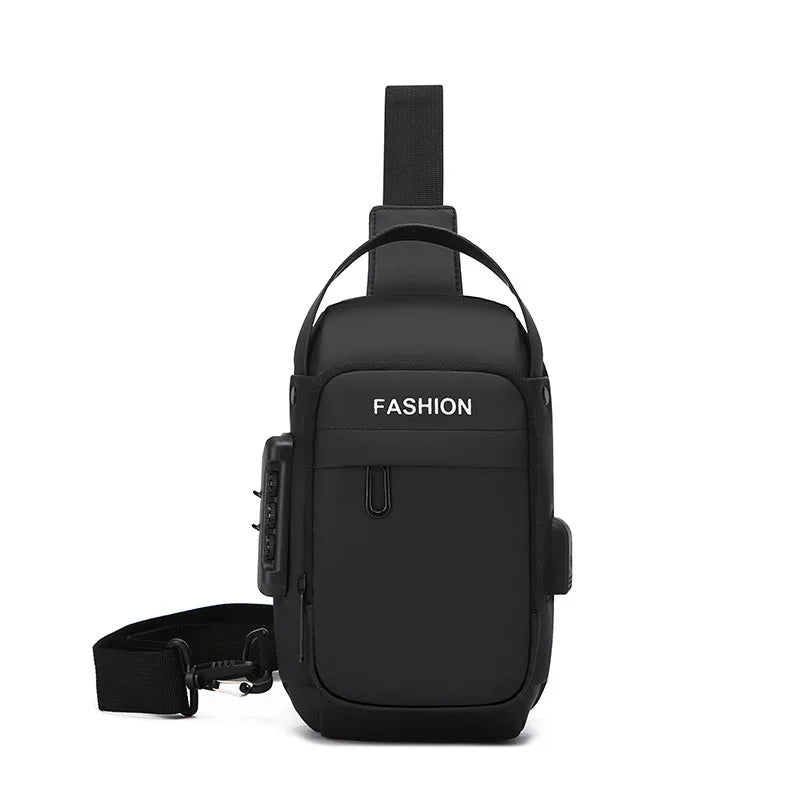 Newest Men Anti Theft Chest Bag Shoulder USB Charging Crossbody Package School Short Trip Messengers Gym Men's Sling Sports Pack