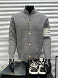 Men's Knitted Cardigan Sweater Casual Stripe Pattern Faionable Autumn Winter Open Front Long Sve Comfortable Fit Outerwear