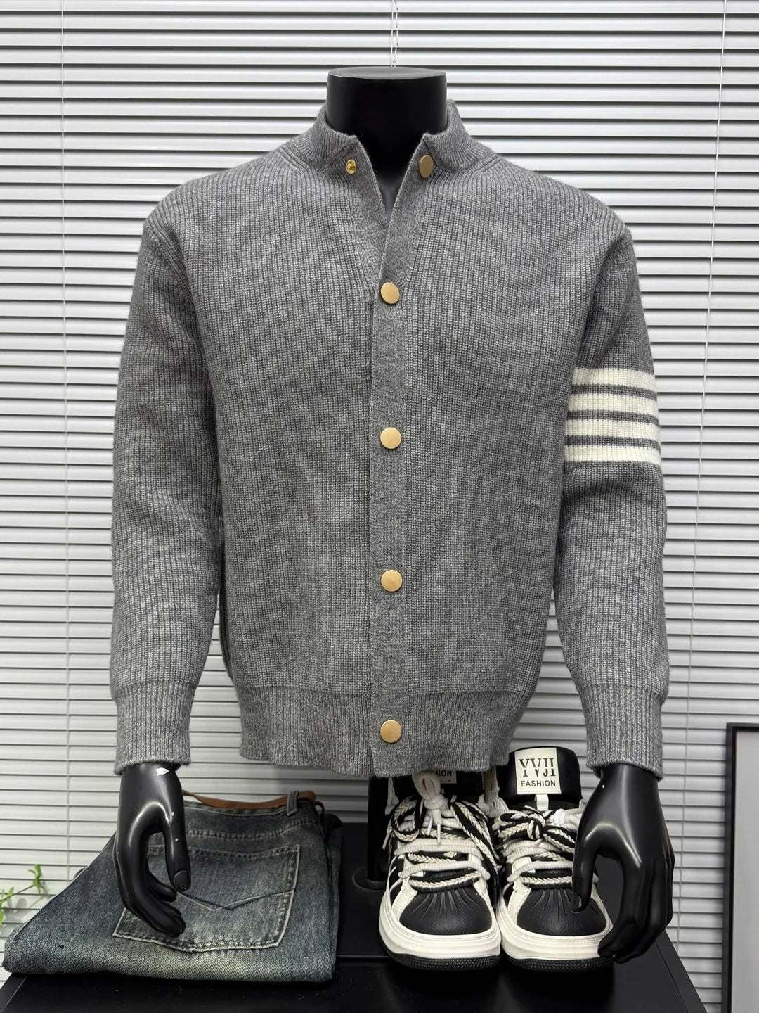 Men's Knitted Cardigan Sweater Casual Stripe Pattern Faionable Autumn Winter Open Front Long Sve Comfortable Fit Outerwear