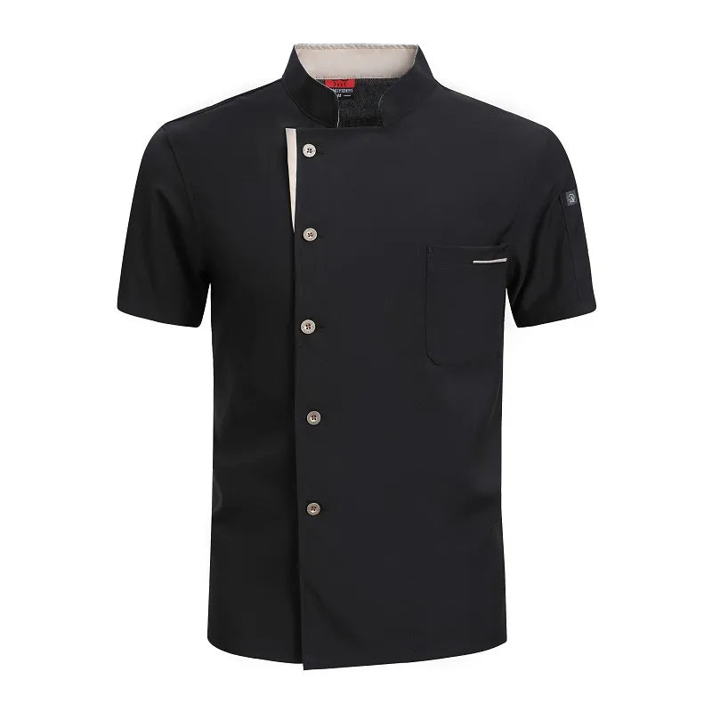 Summer Cook Jacket Restaurant Kitchen Chef Work Uniform  Waiter White Shirt Cooking Costume Barber Catering Bakery Overalls