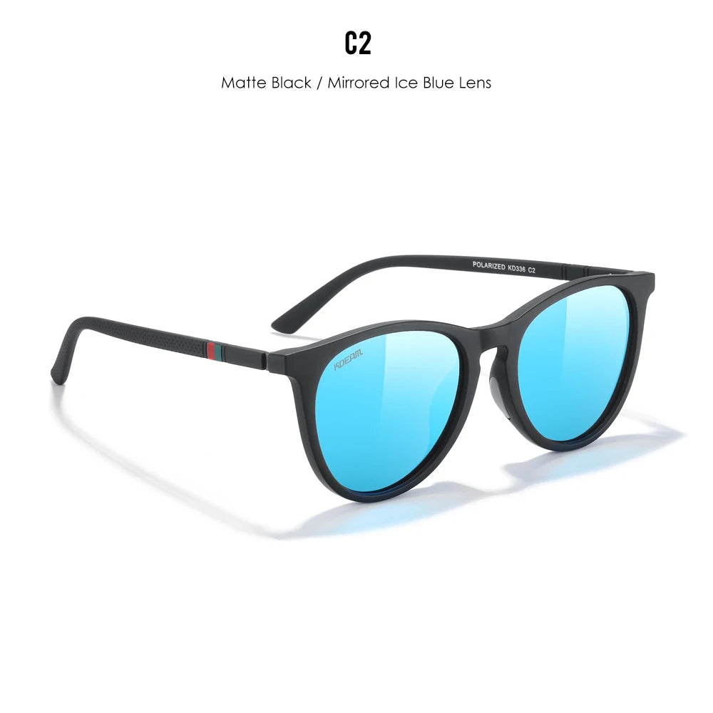 KDEAM Vintage Women's Sunglasses Polarized Lens Metal Hinge Oval Shaped Female Sun Glasses