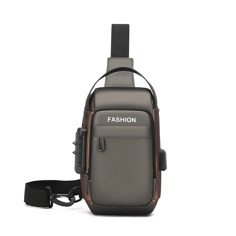 Newest Men Anti Theft Chest Bag Shoulder USB Charging Crossbody Package School Short Trip Messengers Gym Men's Sling Sports Pack