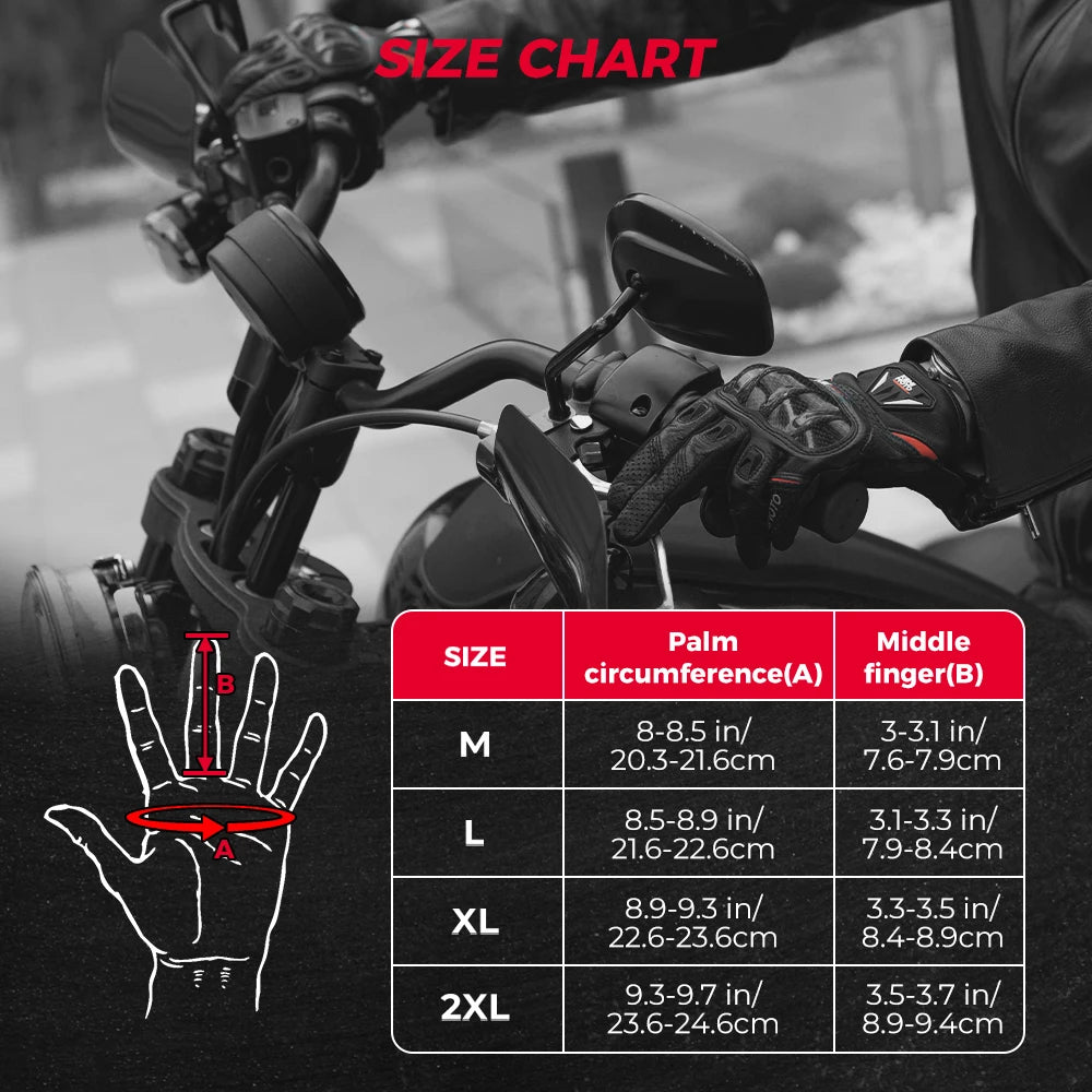 KEMIMOTO Leather Motorcycle Gloves CE Men's Retro Moto Gloves Touch Screen Carbon Protective Motorbike Breathable For Summer