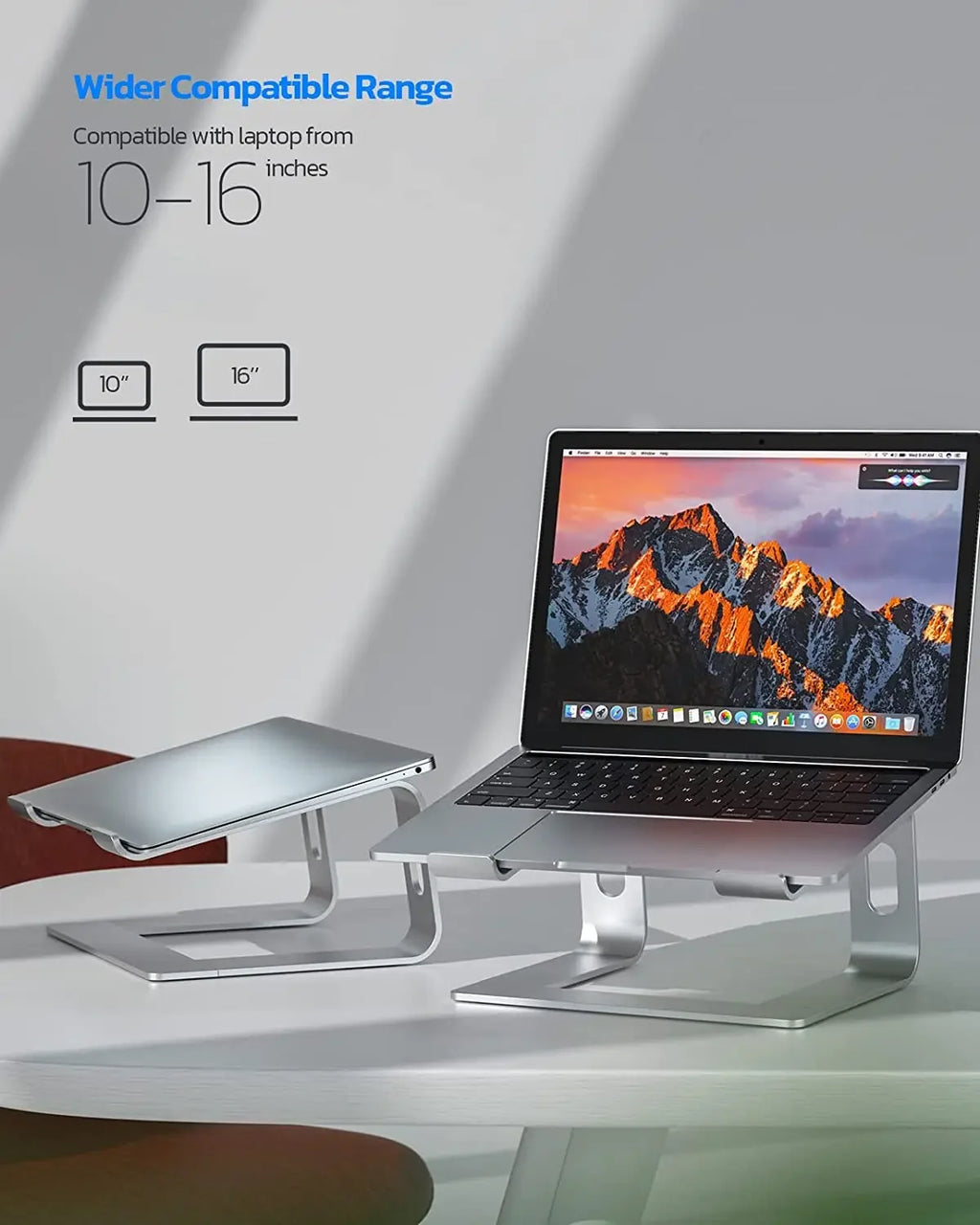 Laptop Stand Ergonomic Aluminum Computer Stand Detachable Laptop Riser Notebook Holder Stand Compatible with MacBook Air Pro