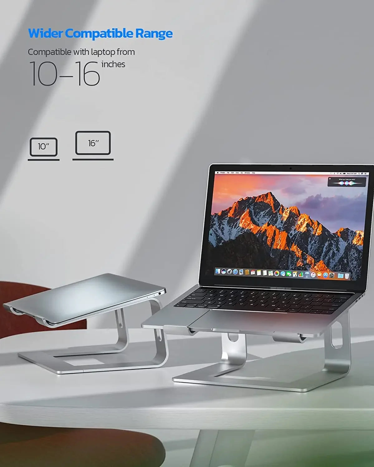Laptop Stand Ergonomic Aluminum Computer Stand Detachable Laptop Riser Notebook Holder Stand Compatible with MacBook Air Pro
