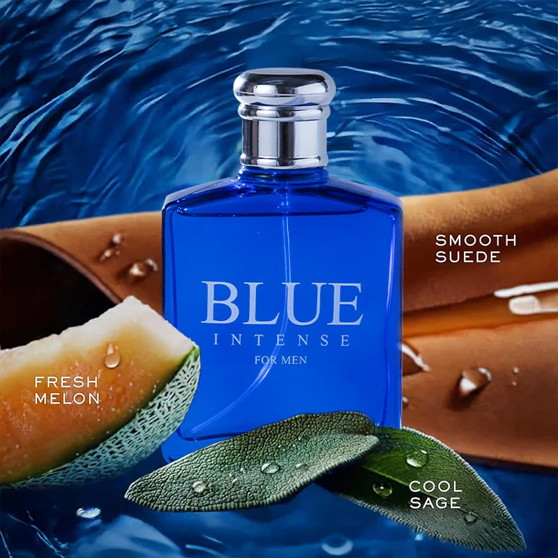 BLUE CHARM Eau de Parfum Spray 3.4 Ounce / 100 Ml Multi-Layered Fragrance Aromatic Fragrance for Men Men's EDP Perfumes Fruit
