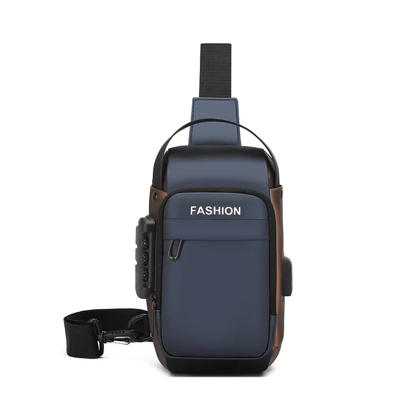 Newest Men Anti Theft Chest Bag Shoulder USB Charging Crossbody Package School Short Trip Messengers Gym Men's Sling Sports Pack