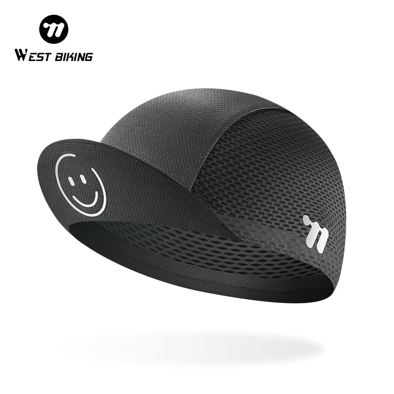WEST BIKING Cycling Cap With Brim Sun Protection Summer Breathable Sports Quick Dry Bicycle Hat Men Bike Headwear Gorra Ciclismo