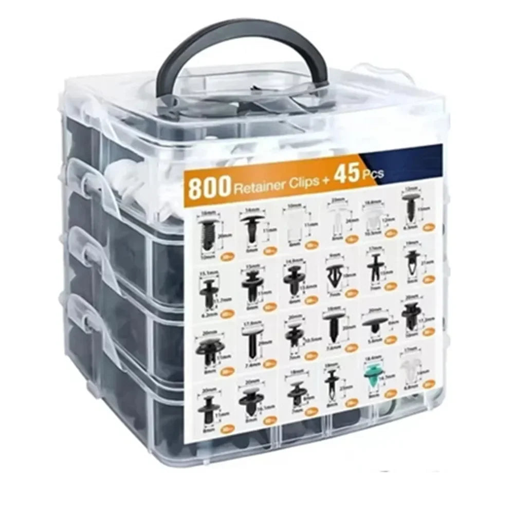 800pcs-100Pcs Car Fastener Clip Kit Fender Rivet Plastic Clips Auto Body Push Retainer Pin Rivet Bumper Door Trim Panel Repair