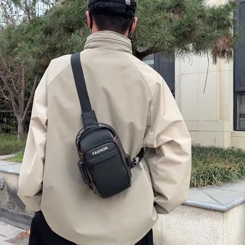 Newest Men Anti Theft Chest Bag Shoulder USB Charging Crossbody Package School Short Trip Messengers Gym Men's Sling Sports Pack