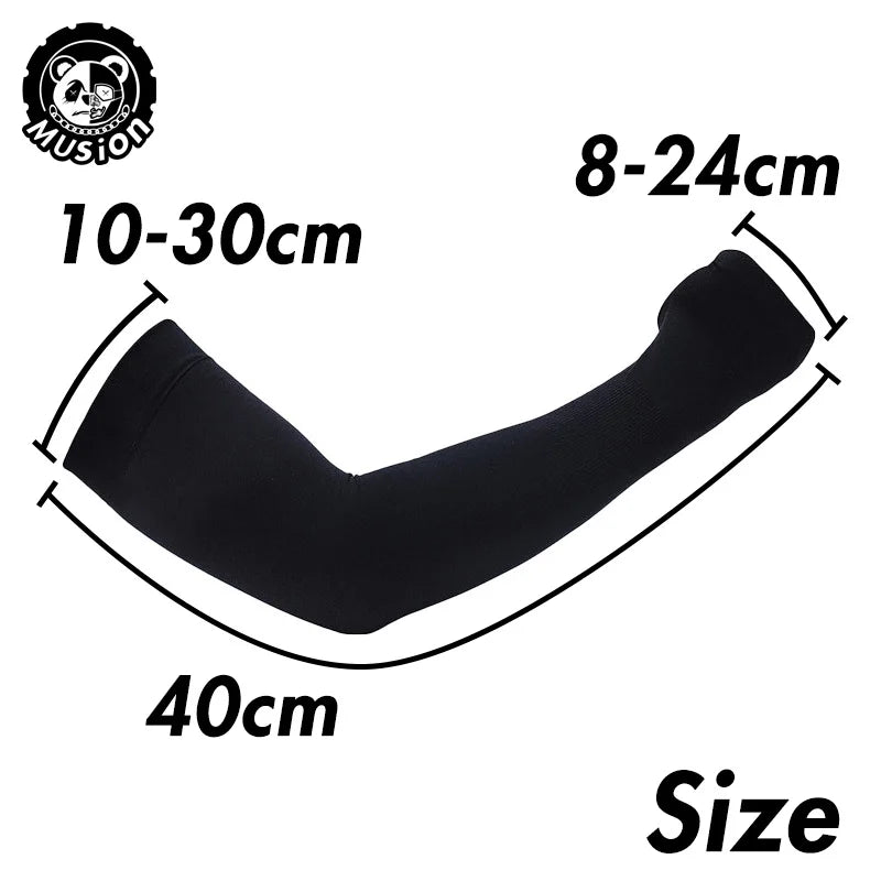Musion Plus Size Sun Protection Arm Sleeves Extended and Widened XXL Fat Man UPF50+ Hand Sock for Riding and Running For Unisex