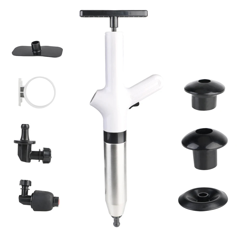 Toilet Plunger High Pressure Drain Plunger Dredge Clog Remover Sewer Pipe Unblocker Air Drain Blaster