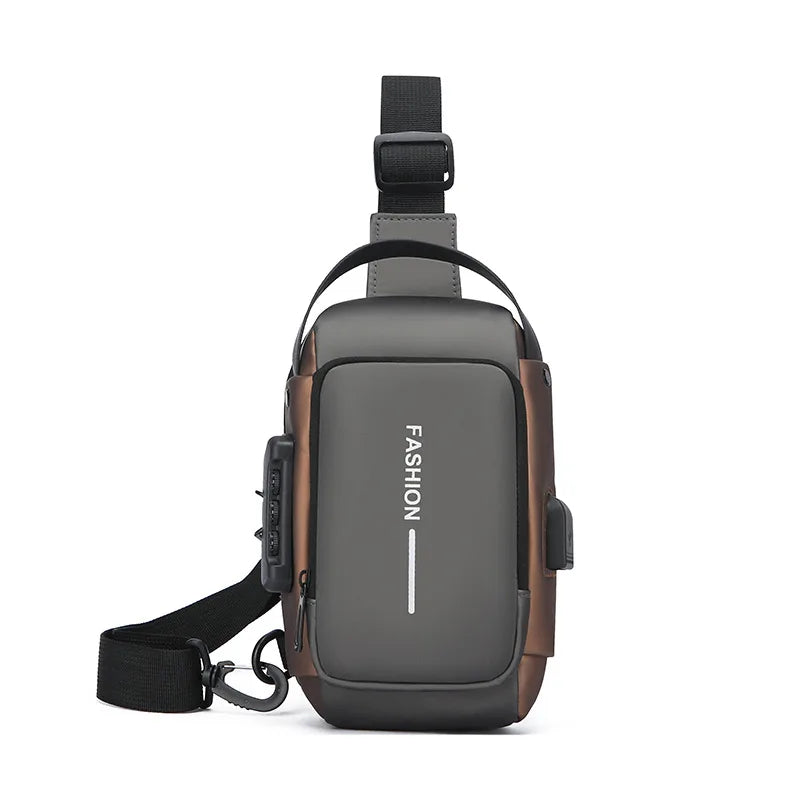 Newest Men Anti Theft Chest Bag Shoulder USB Charging Crossbody Package School Short Trip Messengers Gym Men's Sling Sports Pack