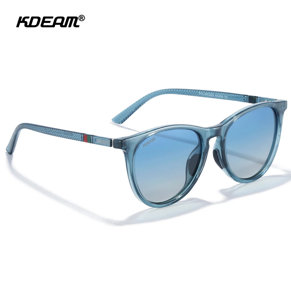 KDEAM Vintage Women's Sunglasses Polarized Lens Metal Hinge Oval Shaped Female Sun Glasses