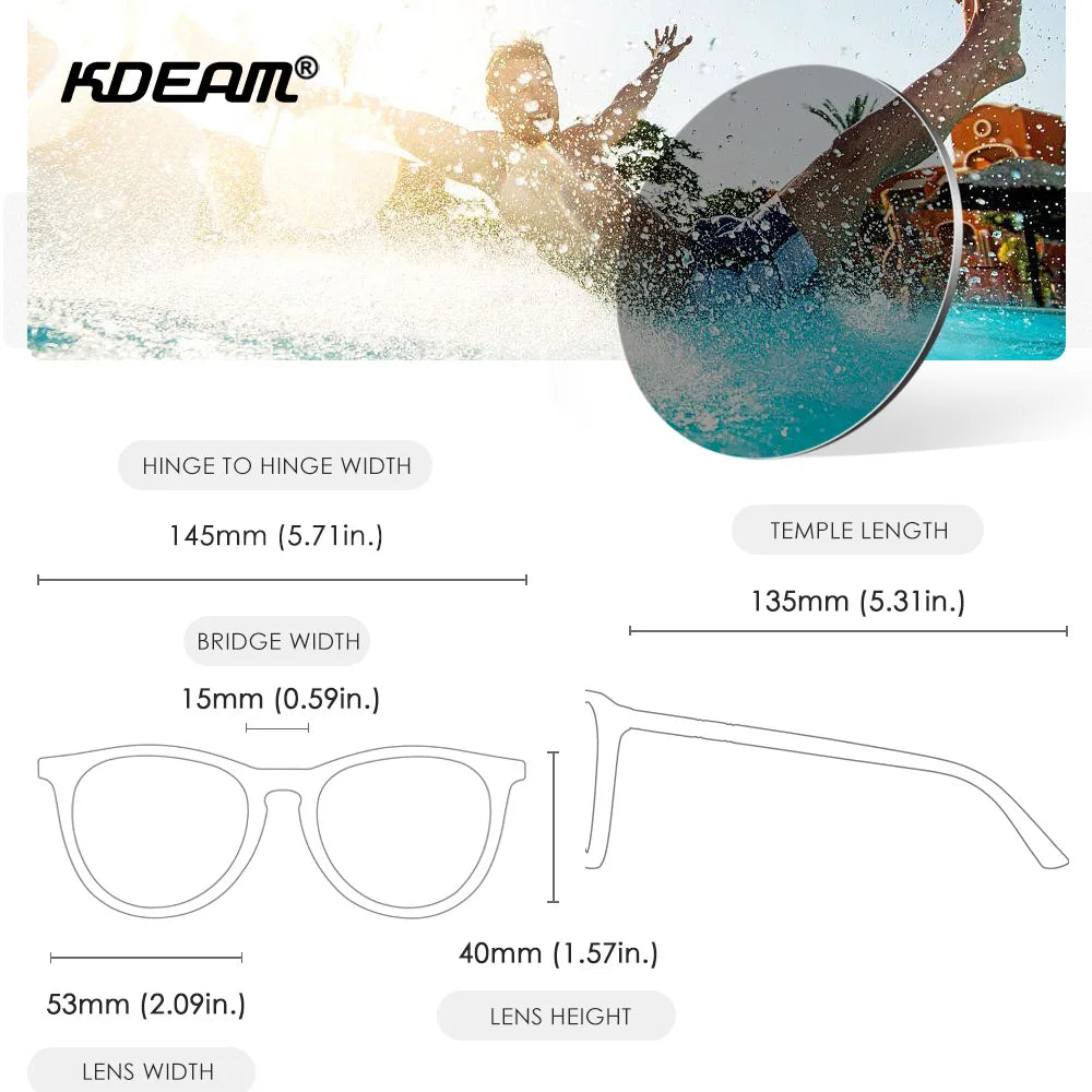 KDEAM Vintage Women's Sunglasses Polarized Lens Metal Hinge Oval Shaped Female Sun Glasses