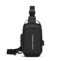 Newest Men Anti Theft Chest Bag Shoulder USB Charging Crossbody Package School Short Trip Messengers Gym Men's Sling Sports Pack