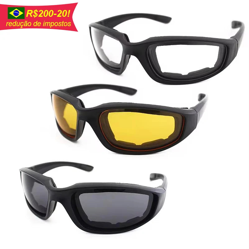 Universal Motorcycle Glasses Polarized Sunglasses for Hooting Eye Protection Windproof Moto Goggles UV400 Antifog Clear Len