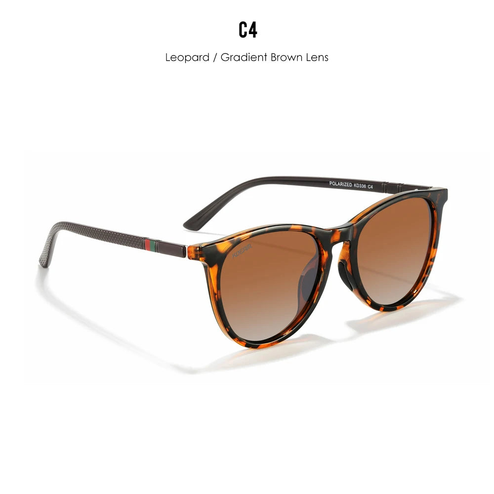 KDEAM Vintage Women's Sunglasses Polarized Lens Metal Hinge Oval Shaped Female Sun Glasses