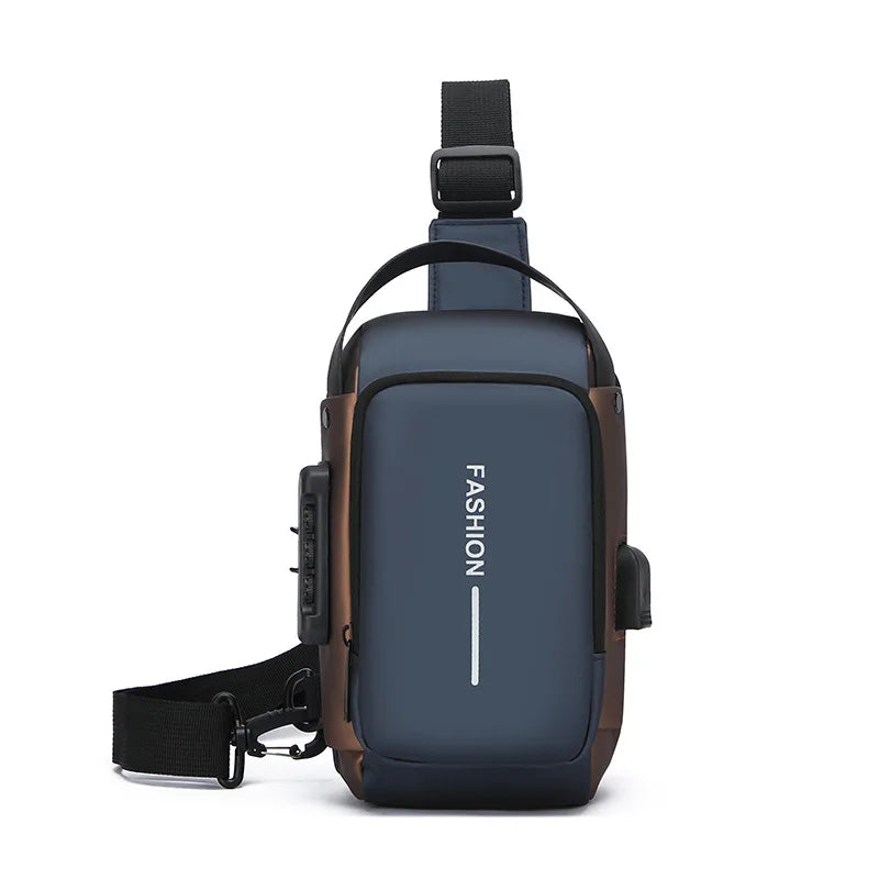 Newest Men Anti Theft Chest Bag Shoulder USB Charging Crossbody Package School Short Trip Messengers Gym Men's Sling Sports Pack