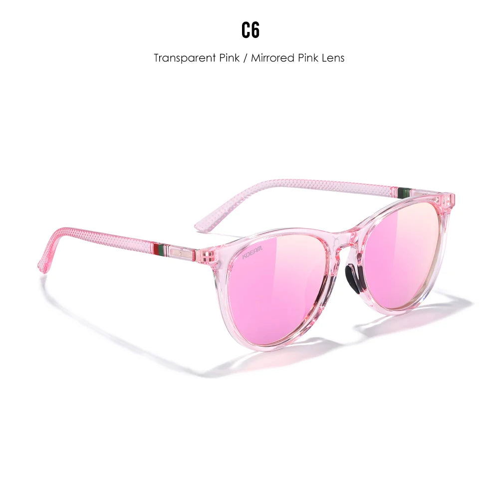 KDEAM Vintage Women's Sunglasses Polarized Lens Metal Hinge Oval Shaped Female Sun Glasses