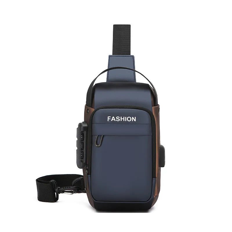 Newest Men Anti Theft Chest Bag Shoulder USB Charging Crossbody Package School Short Trip Messengers Gym Men's Sling Sports Pack