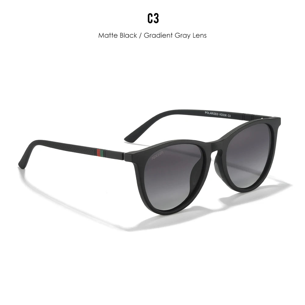 KDEAM Vintage Women's Sunglasses Polarized Lens Metal Hinge Oval Shaped Female Sun Glasses
