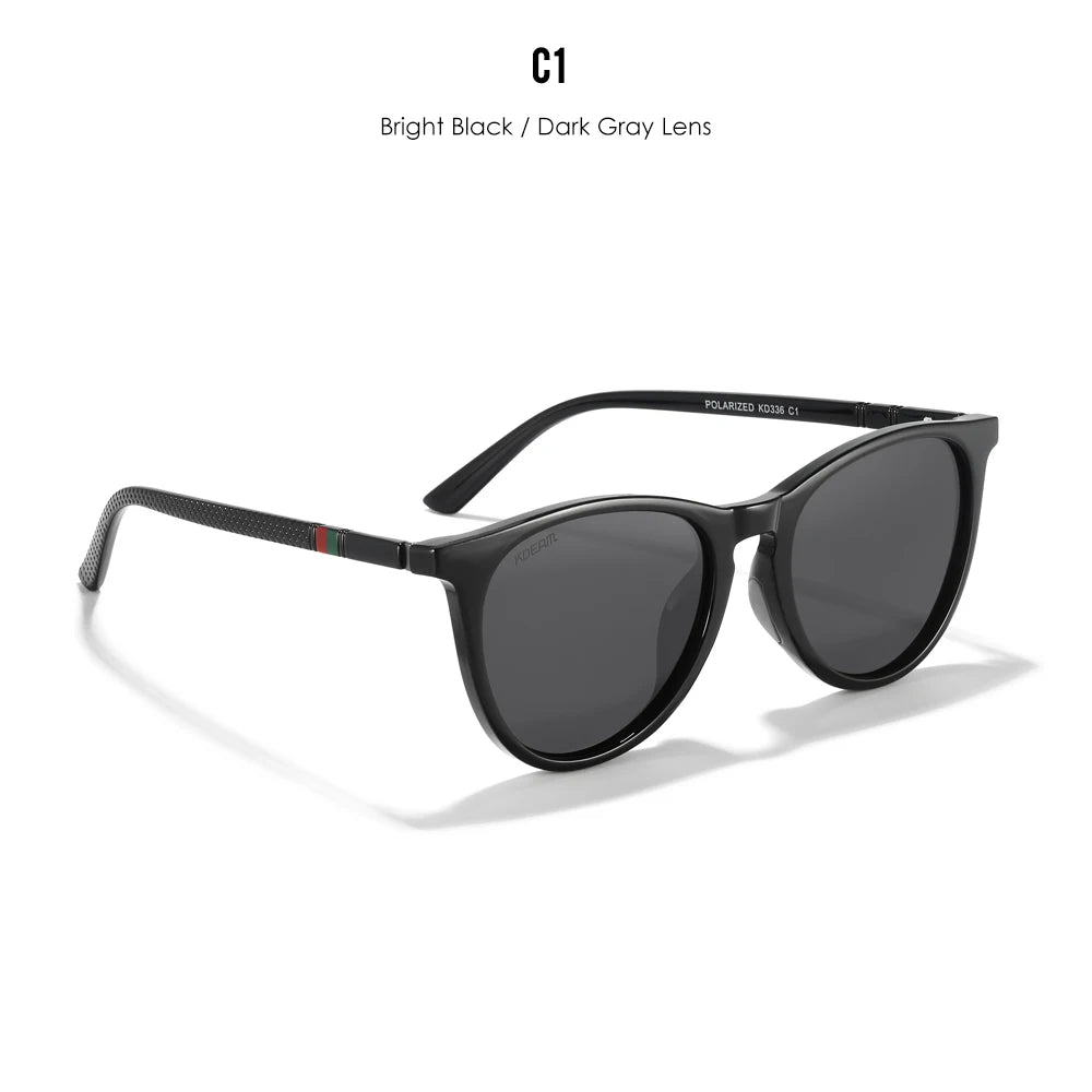 KDEAM Vintage Women's Sunglasses Polarized Lens Metal Hinge Oval Shaped Female Sun Glasses