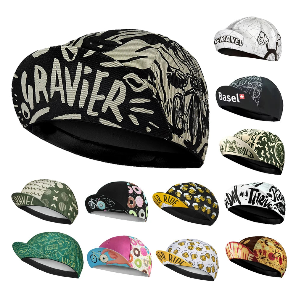 Gravier Cycling Hat Funny Road Bicycle Cap Bike Headwear Sunshade Hat Men and Women Gorra Ciclismo