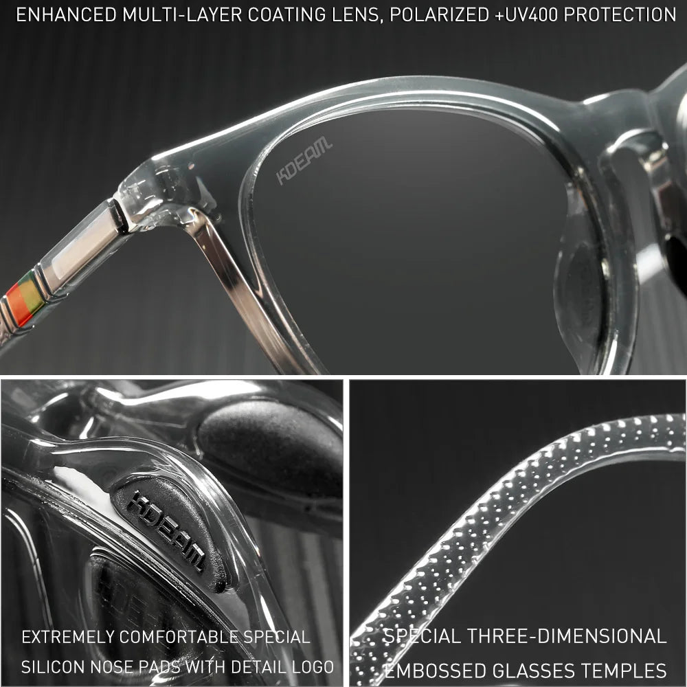 KDEAM Vintage Women's Sunglasses Polarized Lens Metal Hinge Oval Shaped Female Sun Glasses